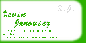 kevin janovicz business card